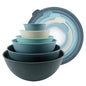 COOK WITH COLOR Mixing Bowls with Lids - 12 Piece Plastic Nesting Bowls Set includes 6 Prep Bowls and 6 Lids, Microwave Safe Mixing Bowl Set, Blue Tritan Lid - color: Blue Tritan Lid