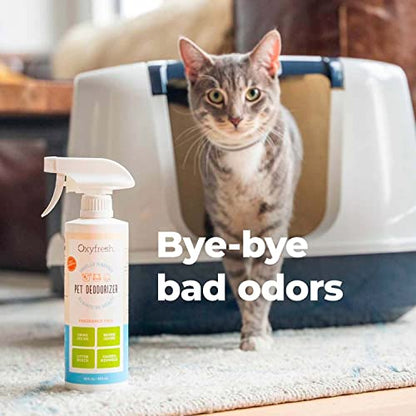 Oxyfresh Extra Strength Dog and Cat Odor Eliminator for Home Spray - Finally Say Goodbye to Stinky Odors - Gently Neutralizes at the Source - Works on Contact - Upholstery & Auto - Safe