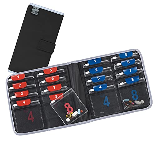 Lewis N. Clark Travel Pill Organizer, Portable Pill Case, Daily Pill Box to Hold Vitamins, Medication, Prescriptions, Or Medicine Storage for Pocket Purse - color: Black