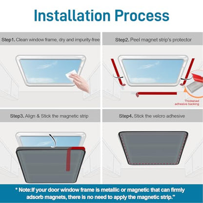 SUNICO 16.5" X 16.5" RV Door Window Shade Cover, Magnetic 100% Blackout Foldable RV Window Shades for Campers with Anti-UV Aluminum Foil Reflective & Cotton Insulation & Thicked Waterproof Fabric - color: gray