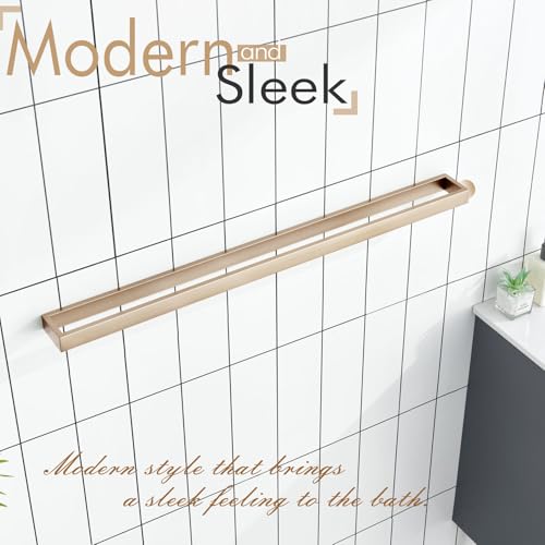 KOKOSIRI Bathroom Towel Bars 32-Inch Bath Towel Hanger Holder Kitchen Rack Champagne Bronze Stainless Steel Wall Mount, 1 Pack B4008CPG-L32 - color: Champagne Bronze, size: 32-Inch
