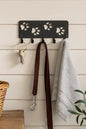 Walking Paws Key Rack Hanger & Dog Leash Organizer - Large 9 inch Wide - Made in USA Gifts for Dog Lovers