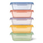 Ello Snap & Nest 10-Piece 4.5 Cup Plastic Meal Prep Set, Reusable Food Containers for Healthy Eating, Freezer, Dishwasher Safe, Desert Festival - color: Desert Festival, size: Meal Prep