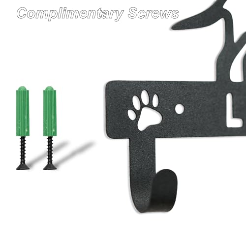 5 Hook Dog Leash Holder for Wall, for Entrances Key Holder Wall Mount&Dog Organization and Storage Gifts for Dog Lovers