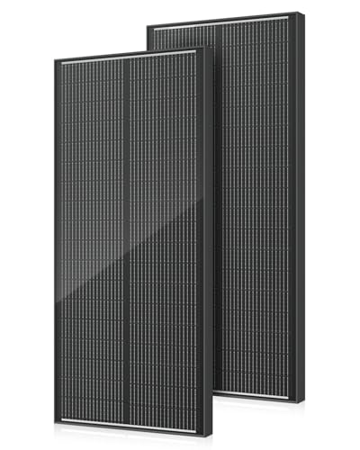 18BB 200W Solar Panel, 2Pcs N-Type 12V/24V 100 Watt Solar Panels, 25% High Efficiency Monocrystalline Solar Module, for RV, Boat, Marine, Trailer, Farm, Rooftop and Home Off-Grid System - style: 200W-100W 2PC