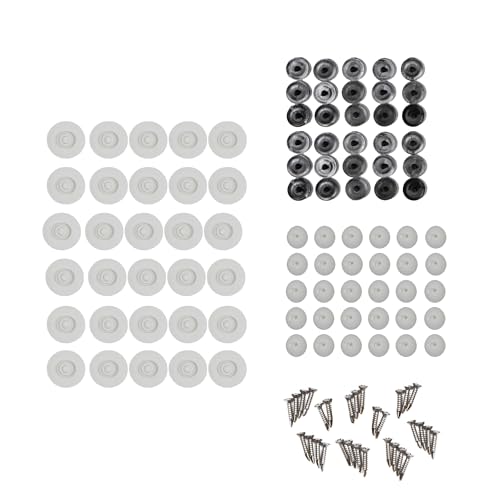 EZ Snap No-Drill Snap Fasteners Kit - Snap Kit for Exterior Shades, RV Skirting, and Boat Tops, Adhesive Studs, Caps, and Pins - DIY Professional Results with No Specialized Tools - 30pc Gray Set - color: Gray, Black