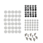 EZ Snap No-Drill Snap Fasteners Kit - Snap Kit for Exterior Shades, RV Skirting, and Boat Tops, Adhesive Studs, Caps, and Pins - DIY Professional Results with No Specialized Tools - 30pc Gray Set - color: Gray, Black