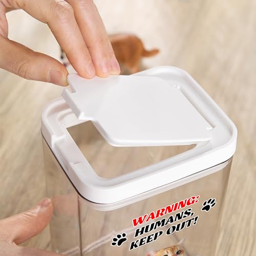 CALLIE Personalized Dog Food Storage Container, Airtight Cat Dog Treat Jar with Photo and Name, Pet Supplies Birthday Gift for Pet Owners Lovers, 6.3×4.13×3.35 Inch