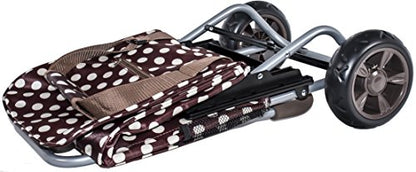 dbest products Trolley Dolly Shopping Grocery Foldable Cart Storage Mom, Brown Polka Dot - color: Brown Polka Dot, style: Cart