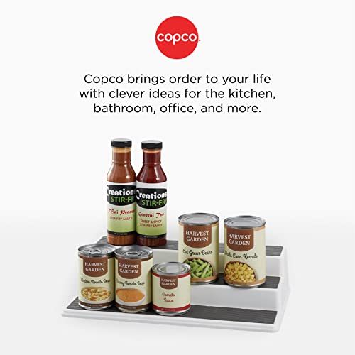 Copco 3-Tier Cabinet Spice Rack Organizer, 10 Inch Tiered Shelf Riser for Kitchen Cabinets, Pantry, and Countertop - Holds Spices, Seasonings, Oils, and Condiments - size: 10-Inch