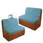 RV Dinette Cushion Covers, 4PCS Leaf RV Couch Cover, Camper Cushion Covers, Camper-rv Sofa Cover for Couch, Bench Seat & Dinette Booth Cushions(Lake Blue,[39.4" to 49.2"]×[19.7" to 25.6"]) - color: Leaf/Lake Blue/4pcs