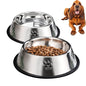 YUDANSI 2 Stainless Steel Dog Bowls, Dog Feeding Bowls for Large Dogs, Anti-Turnover Pet Dish with Rubber Base, Medium and Large Pet Feeder Food Water Plate (XL-51oz) - size: XL-51oz