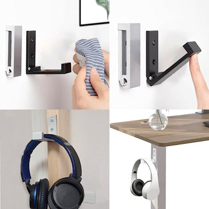 OHIYO 6Pcs Foldable Hooks for Hanging Coat & Bags & Hat & Key Wall Mounted Heavy Duty Aluminum Alloy Folding Coat Hooks with 12pcs Screws for Headphones Holder or Wall Hanger Hook(Matte Silver) - color: Silver 6 Pack