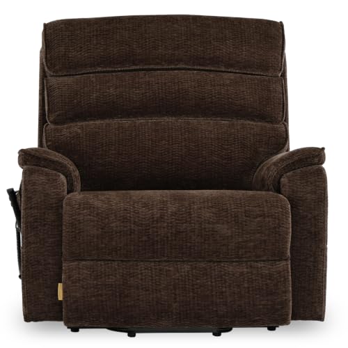 DYNOX 500lbs Big Man Lift Chair, Extra Large Wide Oversized Tri-Motor Power Lift Recliner for Elderly with Heat & Massage (9398, Chenille, Brown) - color: Chenille Brown, size: Extra Large - Wide