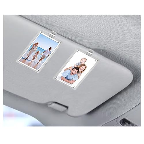 2 Pack Car Picture Holder, Magnetic Sun Visor Clip, Personalized Photo Accessory, Car Visor Clip Photo,Personalized Picture Fram