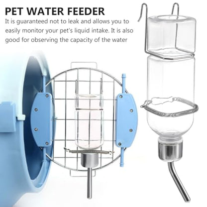 Small Animal Water Bottle 2 Pack, No Drip Guinea Pig Water Bottle & Rabbit Water Dispenser, 350ml Leakproof Pet Water Dispenser for Hamster, Bunny & Small Pet Cage Accessories