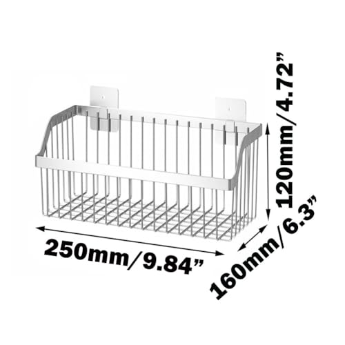 Metal Wire Hanging Basket, SUS304 Stainless Steel, 4-Pack Hanging Wall Organizer Basket, Wall Mounted Shelves, Organizing Baskets for Home Kitchen, Bathroom, Pantry Utility - size: 9.8Inch 4PCS