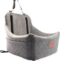 WOOAIDAGG Dog Car Seat for Medium Sized Dog,Pet Travel Car Bed with Seat Belt Channle,Fully Detachable and Washable Car Dog Seat with Adjustable Straps,3 Straps Easy to Install (Grey) - color: Grey