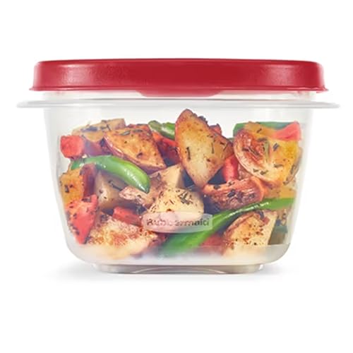 Rubbermaid Easy Find Lids Food Storage Containers, 2 Cup, Racer Red, 4-Piece Set - style: 2.0C/473ml 2 Pack