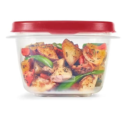 Rubbermaid Easy Find Lids Food Storage Containers, 2 Cup, Racer Red, 4-Piece Set - style: 2.0C/473ml 2 Pack
