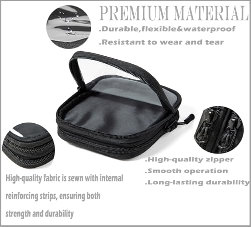 Small Clear Double Layer Pouch, Portable Makeup Bag, Mini Organizer for First Aid, Jewelry, Diaper Essentials, Snacks & Gifts(1)