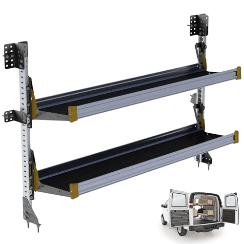 Fold-Away Van Shelving Unit, with 2 Shelves, 47.5" h x 72" w, F4-RA72-2