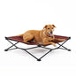 Coolaroo On-The-Go Elevated Dog Bed - Foldable Pop-Up Travel Dog Bed with Breathable, Moisture-Resistant Fabric, Carry Bag Included, Lightweight & Portable, Brick, Large - color: Brick, style: Large
