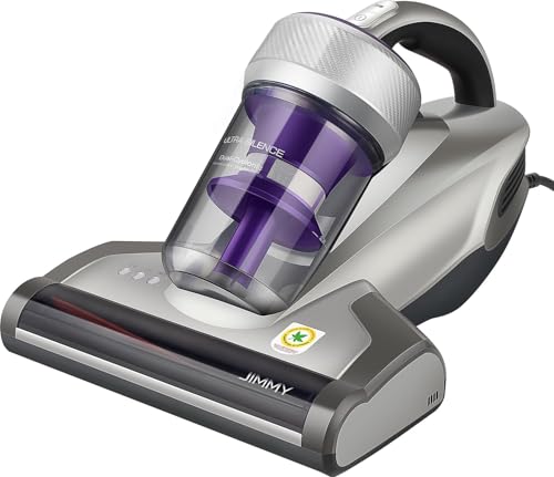 Jimmy Mattress Vacuum Cleaner, Anti-allergen Bed Vacuum Cleaner with UV-C Light & High Heating Tech, 14Kpa Suction 480W Powerful Handheld Vacuums for Dust & Pet Hair(JV35, Corded) - color: Gray
