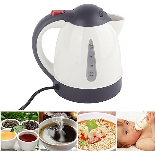 Car Electric Kettle, Portable 1000ml 24V Travel Car Truck Kettle Electric Automatic Shut Off Portable Water Heater Boiler Stainless Steel Kettles for Tea Coffee Making