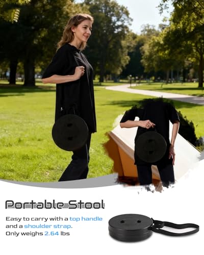 Spisces 2026 Heavy Duty Collapsible Stool | 600lbs Capacity, 18-in Tall Lightweight 2.6lbs Portable Retractable Telescoping Stool for Adults, Camping Fishing Hiking Travel BBQ - size: 18"(H)*10.2"(W)