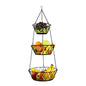 Heavy Duty - 3 Tier Hanging Kitchen Black Fruit Basket - color: Black