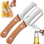 NEW Premium Vegetable Peeler with Wooden Handle and Bottle Opener: 2-in-1 Stainless Steel Kitchen Tool for Fruit Apple Potato Pumpkin Papaya (2Pcs) - color: 2Pcs