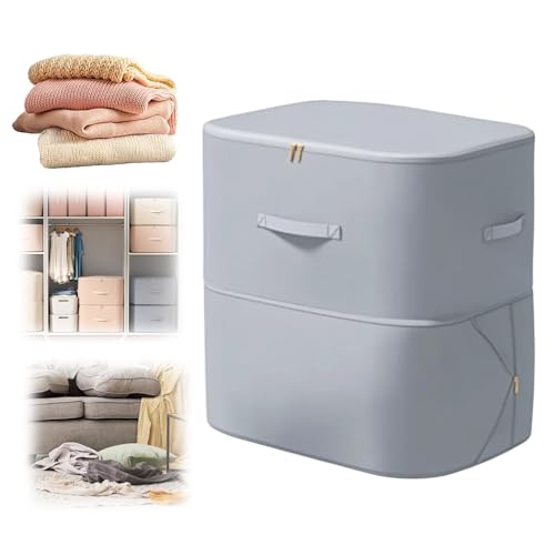 2026 New 3-Layer Ultra Space Saving Self Compression Organizer, Multifunctional Comforter Storage Bag for Comforters, Clothes, Blankets, Home Organization Must Haves (Gery, X-Large) - color: Gery, size: X-Large