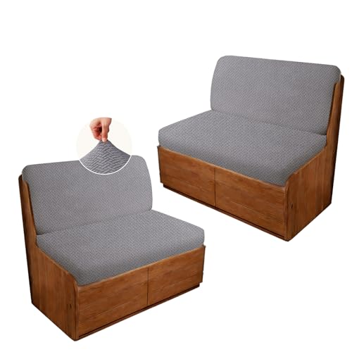 RV Dinette Cushion Covers, 4PCS Woven RV Couch Cover, Camper Cushion Covers, Camper-rv Sofa Cover for Couch, Bench Seat & Dinette Booth Cushions(Dark Grey,[39.4" to 49.2"]×[19.7" to 25.6"]) - color: Woven/Dark Grey/4pcs