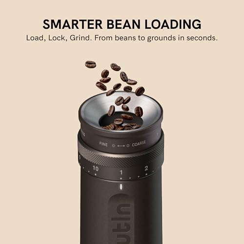 OutIn Mino with Fino, Portable Electric Espresso Machine with Portable Electric Coffee Grinder (Green & Brown)