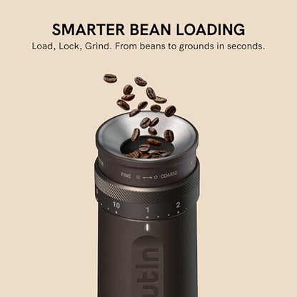 OutIn Mino with Fino, Portable Electric Espresso Machine with Portable Electric Coffee Grinder (Green & Brown)