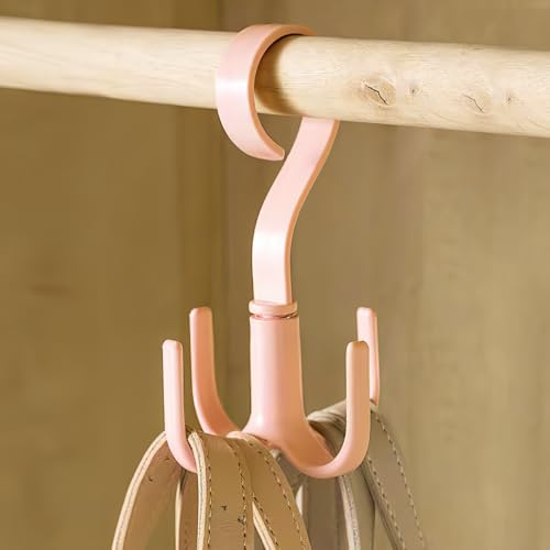 Generic 360-Degree Rotating Wall Hook, Multi-Purpose, Pink, Plastic, Modern, No-Drill, Adhesive, Closet, Kitchen, Bathroom, Bedroom - color: Pink