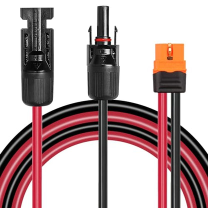MOOKEERF 5FT Solar Panel to XT60i Adapter Connector XT60i-F Extension Cable for Portable Power Station Solar Generator - size: 5FT