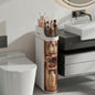 VECELO 3-Tier Slim Bathroom Storage Cabinet with Wheels, Skinny Bathroom Storage Cabinet with Drawers, Toilet Paper Holder, Movable Narrow Floor Cabinet for Small Space, Bathroom - size: 16.14" x 6.69" x 28.94"
