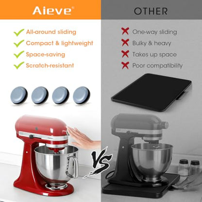 Aieve Appliance Slider, 24 Pcs Small Appliance Rollers Kitchen Gadgets, Self Adhesive Caster Wheels Kitchen Finds Home Must Have Countertop Accessories for Mixer Coffee Maker Air Fryer - size: 24Pcs