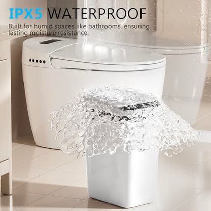 jinligogo 3Pack Bathroom Small Trash Can with Lid, 2.6 Gallon Touchless Automatic Garbage Can Slim Waterproof Motion Sensor Smart Trash Bin for Bedroom, Office, Living Room-White - color: White