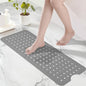 Silicone Bath Tub Mat Non Slip, 36"x16" Shower Foot Scrubber Mat with Drain Holes and Suction Cups, Upgraded Bathtub and Shower Mats, Machine Washable Bathtub Floor Liner Mats for Bathroom (Gray) - color: Gray