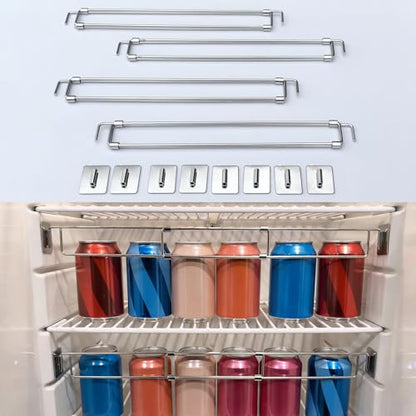 Safoner RV Secure Adjustable Bars | 12.5-22.3" Stainless Steel Rods | Food & Drink Stabilizers for RV Refrigerator | Prevents Spills & Mess | RV & Camper Accessories (4 Pack) - size: 4 Pack