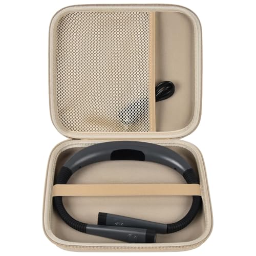 Case Compatible with Glocusent/for Vekkia/for LITOM/for LEDGLE/for TAKKUI/for TSINGREE LED Neck Reading Light Book Light for Reading. Storage Carrying Holder for USB Cable -Light Khaki (Box Only) - color: Light Khaki