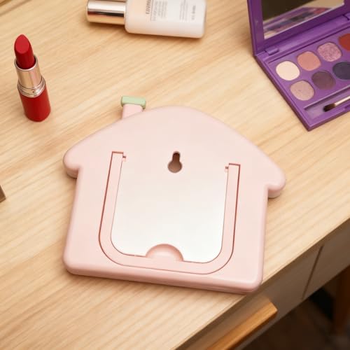 Cute House-Shaped Makeup Mirror for Desk Dresser, Small Mirror for Bedroom,Living Room Office Decor Home Decorations