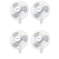 Hurricane Supreme 18" 90 Degree Oscillating Indoor Wall Mounted 3 Speed Plastic Blade Fan with Adjustable Tilt and Pull Chain Control, White (4 Pack) - style: Casual