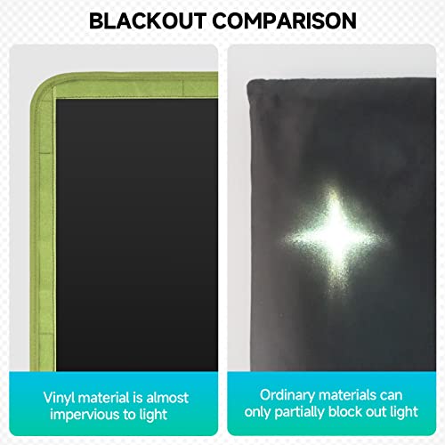 ESUDNT RV Door Window Shade Cover, Sun Blackout Fabric Curtains for Camper Trailer Coverings Must Have Accessories (25x16 inch) -Green