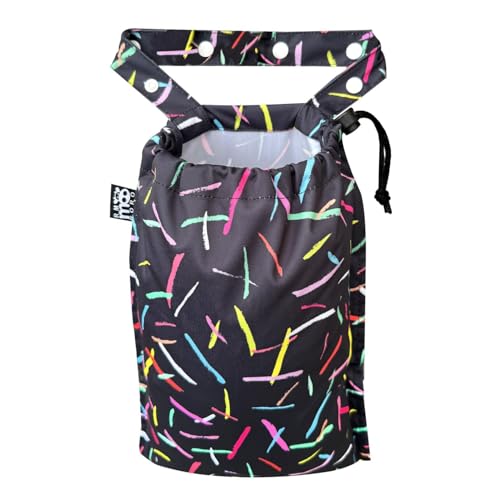Cute Hanging Car Trash Garbage Bag 100% Leakproof Waterproof Multipurpose for Car Back Front Seat Console with Hanging Strap (Colorful Lines) - color: Colorful Lines
