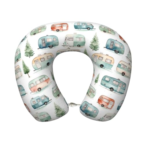 Rv Camper Trailer Travel Pillow Comfortable Soft Memory Foam Neck Pillow for Travel Airplane Driving Office - color: Color-9
