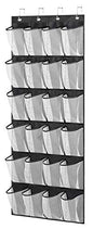 MISSLO Over The Door Organizer 24 Large Mesh Shoe Storage Pockets, Black